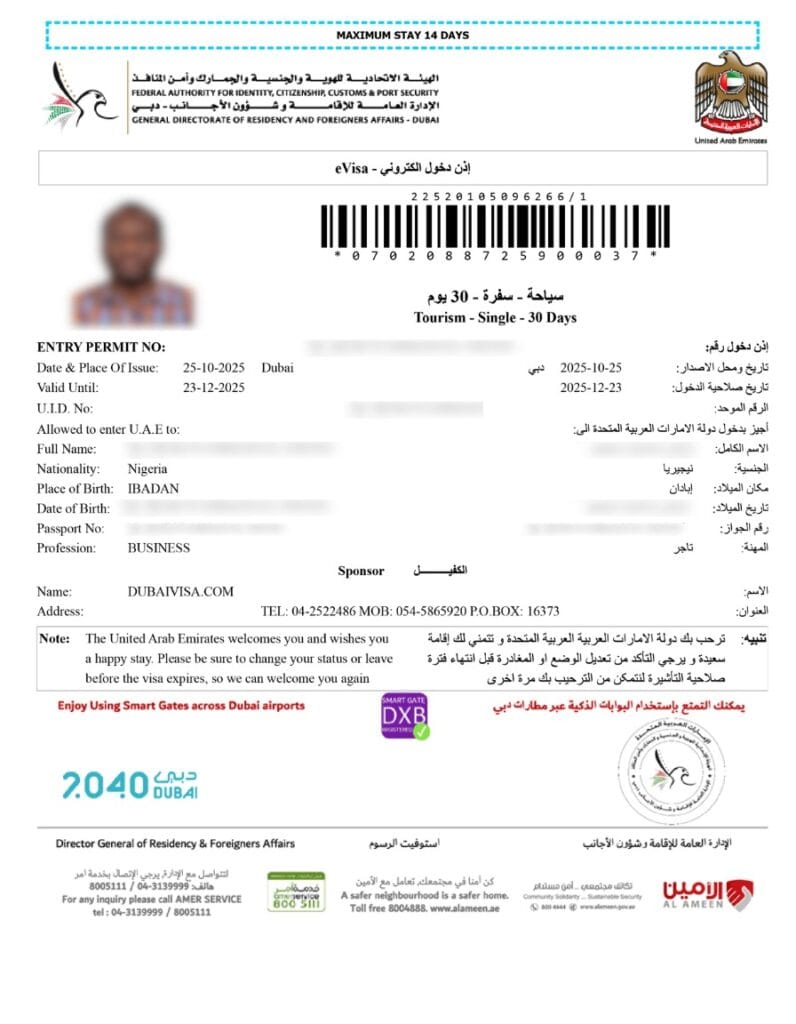 Approved Visa   Dubai Visa com